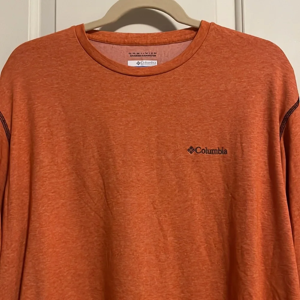 Columbia Men's Orange Long Sleeve Shirt - Picture 2 of 5